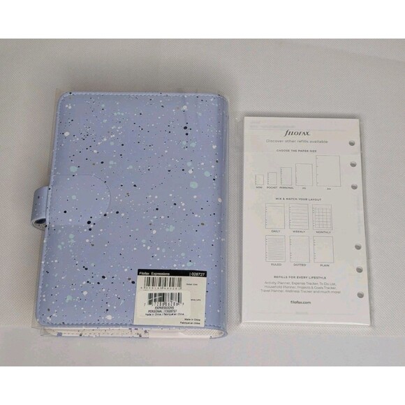 Filofax Personal Patterns Organizer 2026 - Expressions, Blue - Picture 2 of 12